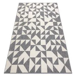 Covor SPRING 20414332 triunghiuri sisal, buclat - gri / krém