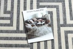 Covor SPRING 20421332 labyrinth sisal, buclat - cremă / gri