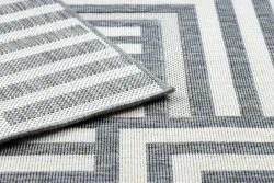 Covor SPRING 20421332 labyrinth sisal, buclat - cremă / gri