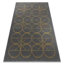 Exclusiv EMERALD covor 1010 glamour, stilat, cercuri gri / aur