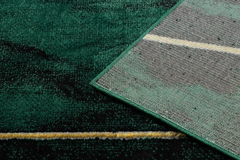 Dywan EMERALD ekskluzywny 1022 glamour, stylowy geometryczny, marmur butelkowa zieleń / złoty