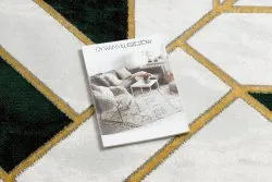 Dywan EMERALD ekskluzywny 1015 glamour, stylowy marmur, geometryczny butelkowa zieleń / złoty