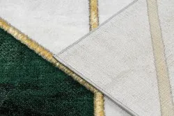 Dywan EMERALD ekskluzywny 1015 glamour, stylowy marmur, geometryczny butelkowa zieleń / złoty
