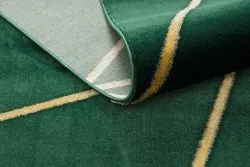 Dywan EMERALD ekskluzywny 1013 glamour, stylowy geometryczny butelkowa zieleń / złoty