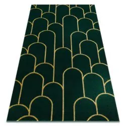 Exclusiv EMERALD covor 1021 glamour, stilat, art deco, sticla verde / aur