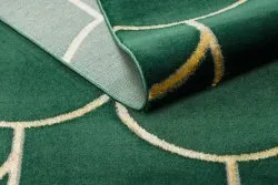 Dywan EMERALD ekskluzywny 1021 glamour, stylowy art deco butelkowa zieleń / złoty