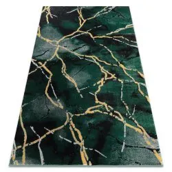 Exclusiv EMERALD covor 1018 glamour, stilat, marmură sticla verde / aur