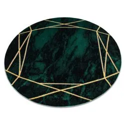 Exclusiv EMERALD covor 1022 cerc - glamour, stilat, marmură, geometric sticla verde / aur