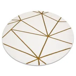 Exclusiv EMERALD covor 1013 cerc - glamour, stilat, geometric cremă / aur