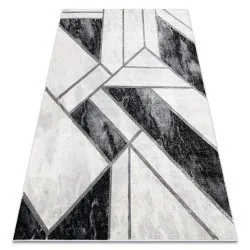 Exclusiv EMERALD covor 81953 glamour, stilat, marmură, geometric negru / argint