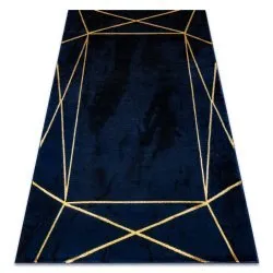 Exclusiv EMERALD covor 1022 glamour, stilat, geometric albastru inchis / aur