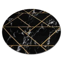 Exclusiv EMERALD covor 2000 cerc - glamour, stilat, marmură, geometric negru / aur