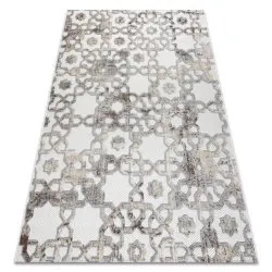 Covor Structural SOLE D3882 Ornament - țesute plate bej / gri