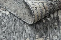 Dywan Strukturalny SOLE D3842 Heksagony - płasko tkany szary / beż