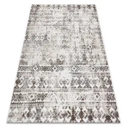 Covor Structural SOLE D3732 Aztec, caro - țesute plate bej