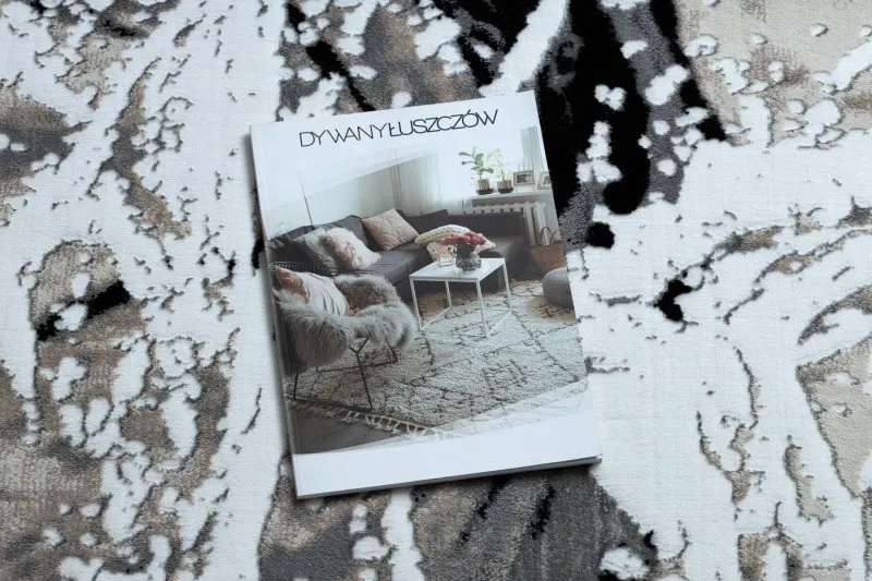 Dywan GLOSS nowoczesny  8488 37 Abstrakcja stylowy, glamour beż / szary