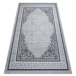 Modern GLOSS covor 8490 52 Ornament, stilat, cadru fildeş / gri