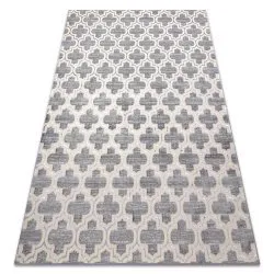 Covor CORE W6764 marocani Trellis - structural, două niveluri de lână, gri / cremă