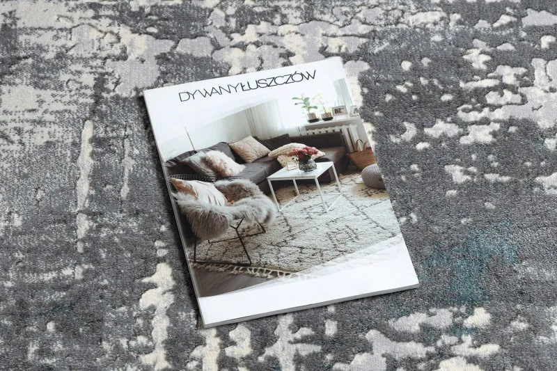 Dywan CORE W9782 Przecierany - Strukturalny, dwa poziomy runa, kość słoniowa / szary