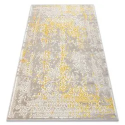 Covor CORE 3807 Ornament Vintage - structural, două niveluri de lână, beige / aur