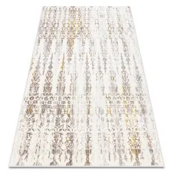 Covor CORE 241A Ornament Vintage - structural, două niveluri de lână, beige / aur