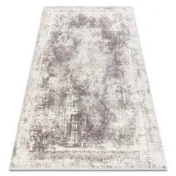 Covor CORE W9784 Rosette Vintage - structural, două niveluri de lână, bej