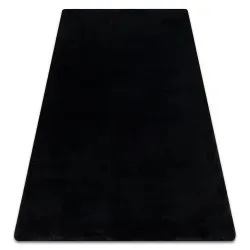 Covor modern de spălat POSH shaggy negru, antiderapant, gros