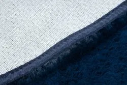 Covor modern de spălat POSH cerc shaggy albastru inchis, antiderapant, gros
