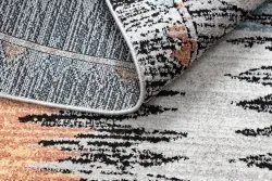 Dywan nowoczesny BELLE BR23A czarny / róż Frędzle 