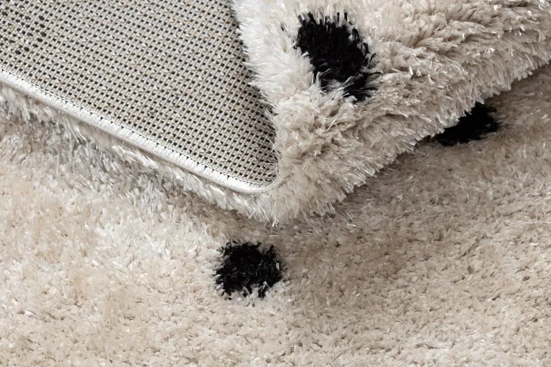 Dywan FLUFFY 2370 shaggy kropki - krem / antracyt