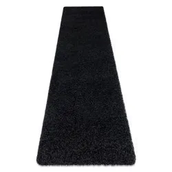 Covor, Traversa SOFFI shaggy 5cm negru - pentru bucătărie, hol și coridor