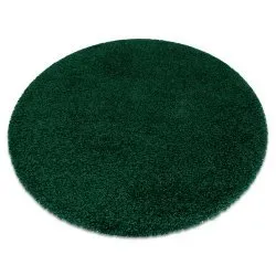 Covor SOFFI cerc shaggy 5cm sticla verde