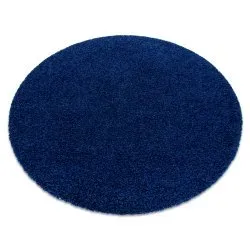 Covor SOFFI cerc shaggy 5cm albastru inchis