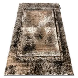Covor DE LUXE modern 634 Cadru vintage - structural gri / aur