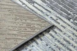 Dywan DE LUXE nowoczesny 2087 Jodełka Chevron vintage przecierany - Strukturalny złoty / szary