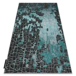 Covor DE LUXE modern 2079 vintage - structural verde / antracit