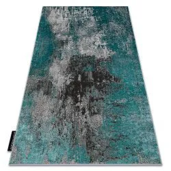 Covor DE LUXE modern 570 vintage - structural verde / antracit