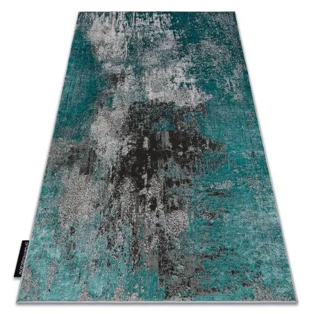 Covor DE LUXE modern 570 vintage - structural verde / antracit
