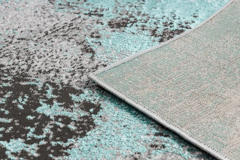 Covor DE LUXE modern 570 vintage - structural verde / antracit