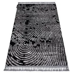 Covor MAROC G8499 negru / alb Franjuri Berber shaggy