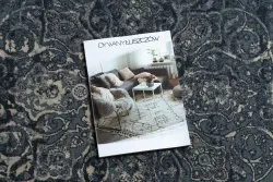 Covor Lână NAIN Rozetă vintage 7599/5091 albastru inchis / bej