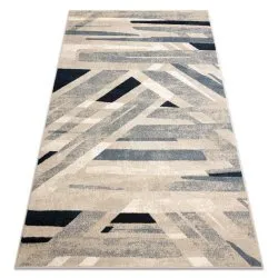 Covor Lână NAIN Geometric 7706/51955 bej / albastru