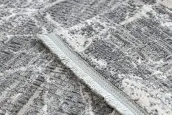 Dywan REBEC nowoczesny frędzle 51186B Marmur - dwa poziomy runa krem / szary
