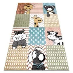 Covor FUN Pets pentru copii, animale, colorat multi