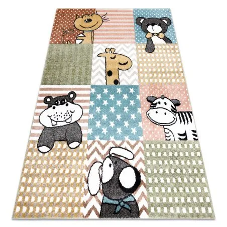 Covor FUN Pets pentru copii, animale, colorat multi