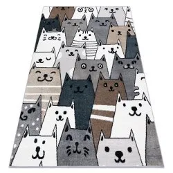 Covor FUN Gatti pentru copii, pisici, animale, colorat multi