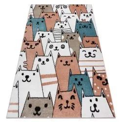 Covor FUN Gatti pentru copii, pisici, animale, roz