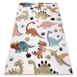 Covor FUN Dino pentru copii, Dinoszauruszok cremă