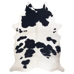 Covor Artificial Cowhide, Vaca G5069-1 alb negru din piele