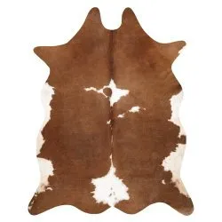 Covor Artificial Cowhide, Vaca G5070-2 maro alb din piele